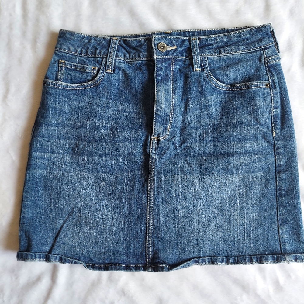 Classic Blue Denim Skirt